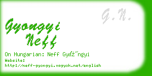 gyongyi neff business card